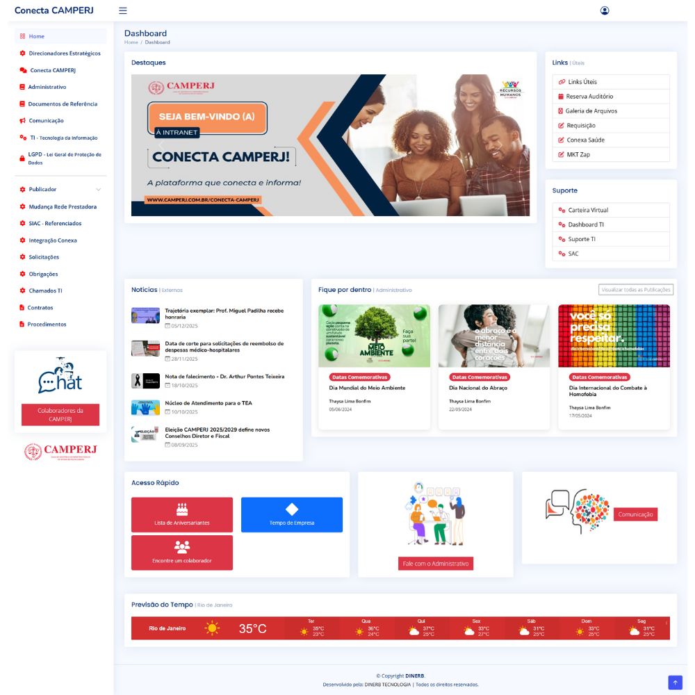 Conecta CAMPERJ - Portal Interno do Colaborador