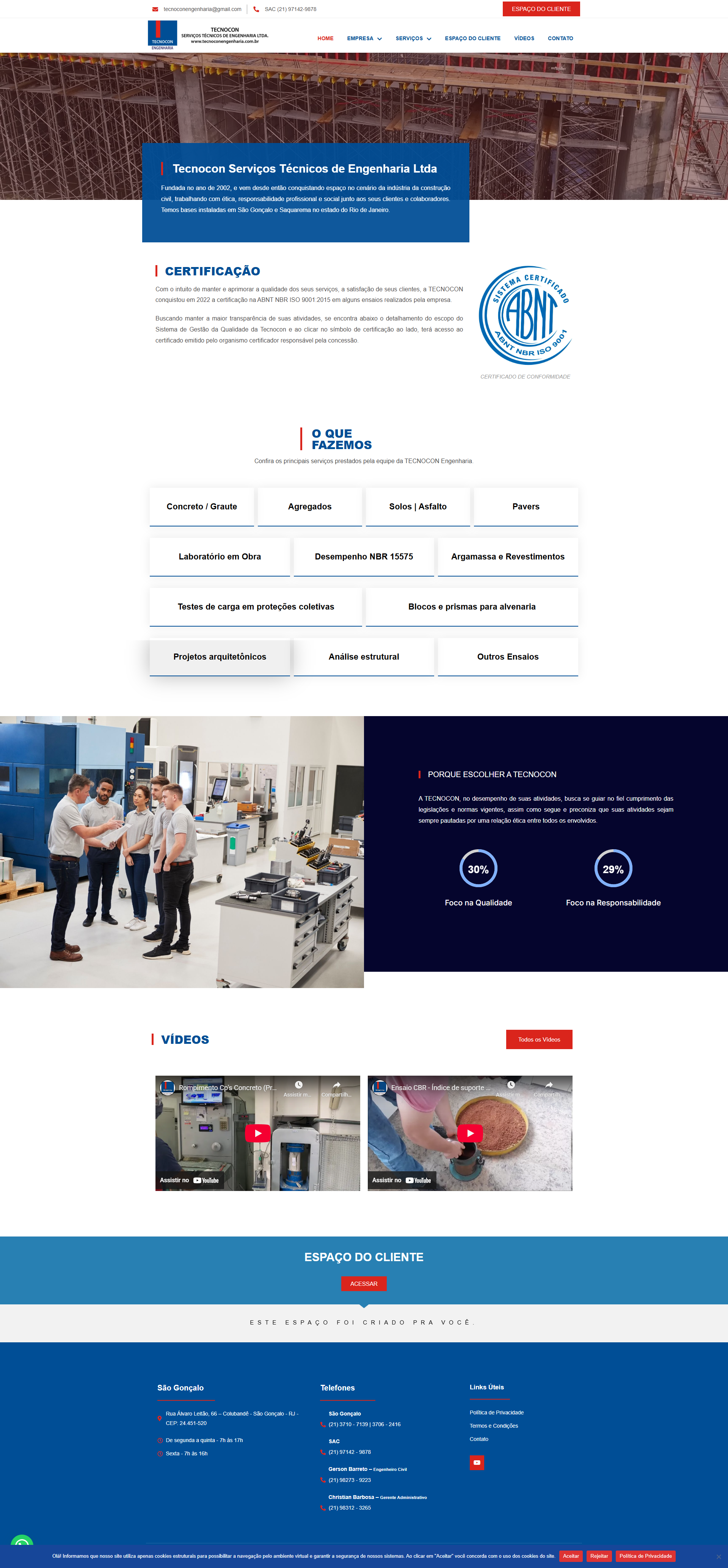 Website Institucional + Sistema de Acesso a Laudos Técnicos