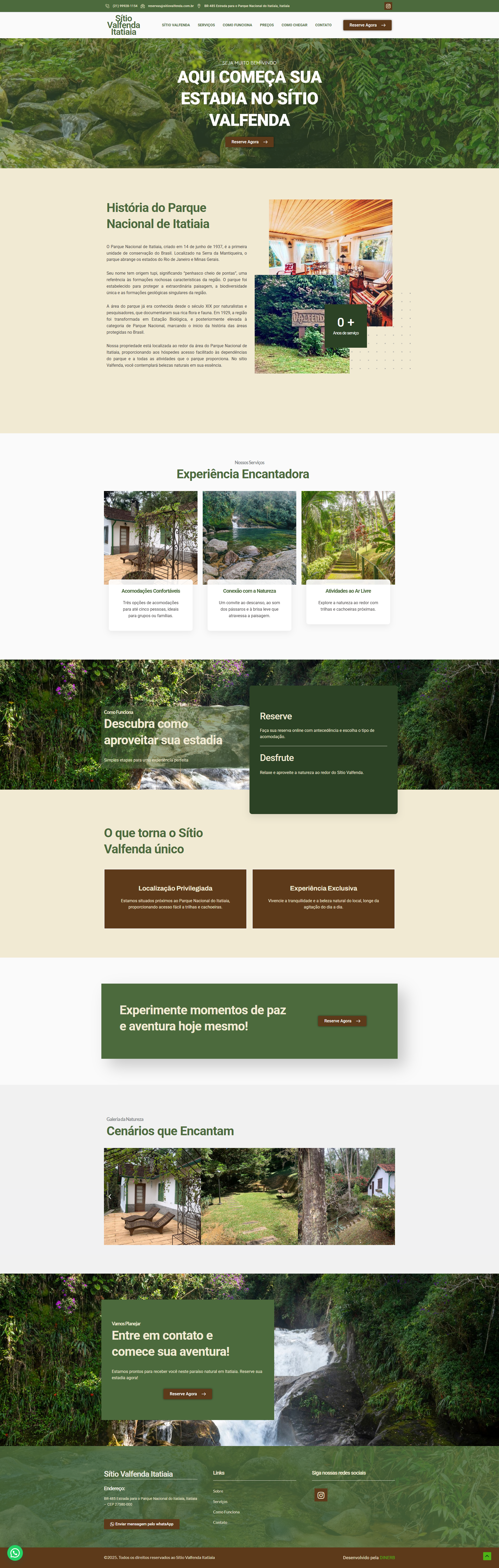 Website Institucional - Sítio Valfenda Itatiaia