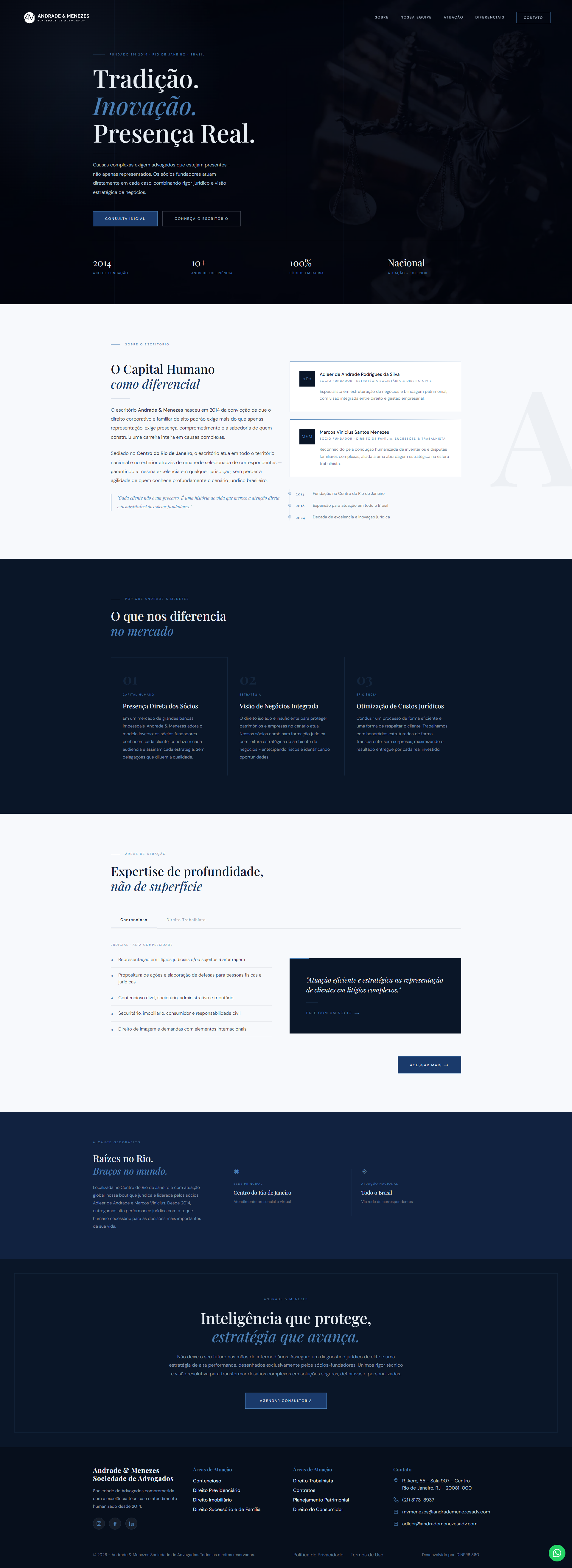 Website Institucional - Andrade Menezes Advocacia