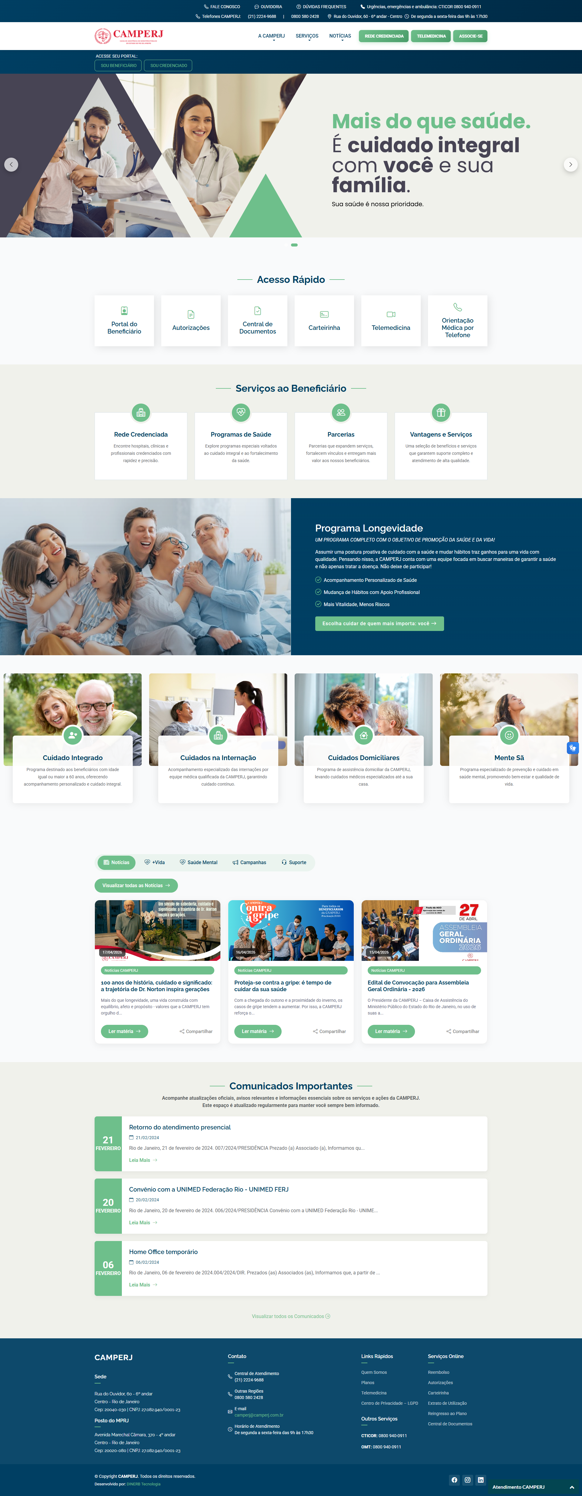 Redesign e Modernização do Portal Institucional CAMPERJ
